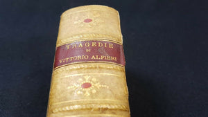Antique Miniature Book Tragedie by Vittorio Afrieri Firenze Florence Italy 1867 Original