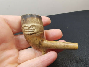 Antique Smoking Pipe Meerschaum Clay Scottish For Auld Lang Syne New Years Handshake 1800's Victorian Original