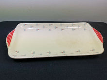 Load image into Gallery viewer, Vintage Art Deco Burleigh Ware Pottery Serving Platter Plate Tray 1920&#39;s - 1930&#39;s Original Ceramic Hand Painted White Red Grey

