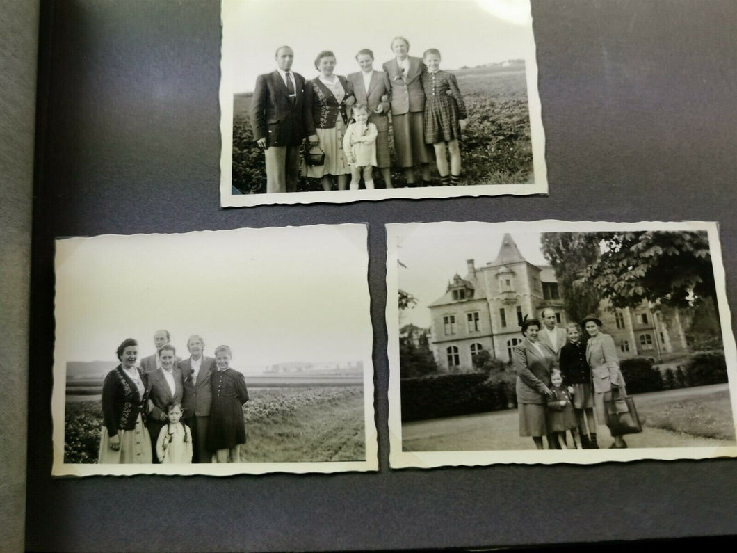 Vintage Post Card and Photo Album from Germany 1950's with Postcards and Pictures Black and White Mid Century German