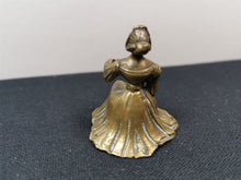 Load image into Gallery viewer, Antique Brass Miniature Lady Figurine Figure 1800&#39;s Victorian
