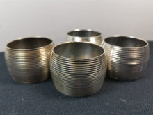 Load image into Gallery viewer, Vintage Silver Plated Napkin Rings Set of 4 Art Deco
