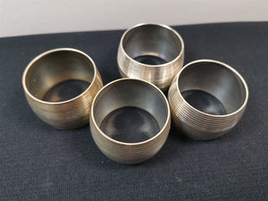 Vintage Silver Plated Napkin Rings Set of 4 Art Deco