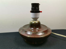 Load image into Gallery viewer, Vintage Art Deco Table Lamp Base Cornish Serpentine Stone Marble from Cornwall England 1920&#39;s Original
