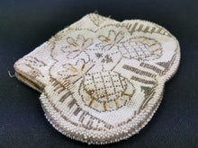 Load image into Gallery viewer, Vintage White Beaded Clutch Bag Purse Early 1900&#39;s - 1920&#39;s Original with Glass Beads Evening Formal Made in Czechoslovakia
