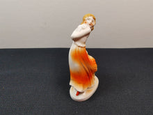 Load image into Gallery viewer, Vintage Flapper Lady Figurine Art Deco Ceramic Pottery 1920&#39;s Original
