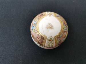 Antique Noritake China Porcelain Ring Dish Box Jar Hand Painted Made in Japan Early 1900's Original