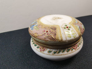 Antique Noritake China Porcelain Ring Dish Box Jar Hand Painted Made in Japan Early 1900's Original