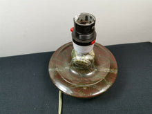 Load image into Gallery viewer, Vintage Art Deco Table Lamp Base Cornish Serpentine Stone Marble from Cornwall England 1920&#39;s Original
