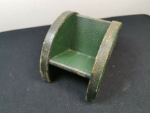 Load image into Gallery viewer, Vintage Fortnum and Mason Green Leather Display Stand Art Deco 1920&#39;s Original
