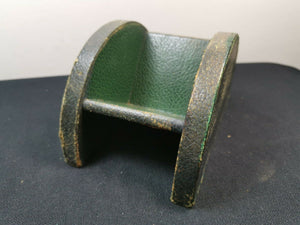 Vintage Fortnum and Mason Green Leather Display Stand Art Deco 1920's Original
