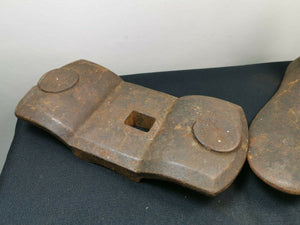 Antique Cobblers Shoe Last Lasts Cast Iron Metal Set of 2 Sizes and Stand Cobbler Shoe Making Tools