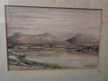 Load image into Gallery viewer, Vintage Watercolor Painting of Scottish Landscape Scotland Loch Highlands Original Art Signed MacPherson in Frame Framed Watercolour 1935
