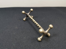 Load image into Gallery viewer, Antique Knife Rest Silver Plated Metal Jacks Victorian 1800&#39;s
