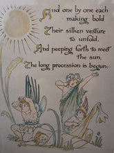 Load image into Gallery viewer, Antique Walter Crane The Long Procession Lithograph Print Illustration Hand Tinted Framed
