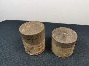 Antique Lyon's French Coffee Tin Boxes Tins Set of 2 Victorian 1800's Original