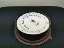 Load image into Gallery viewer, Antique Barometer Porcelain and Cast Iron Metal Wall Hanging H.J. Hatch Great Yarmouth England Victorian Late 1800&#39;s Original
