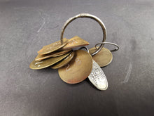 Load image into Gallery viewer, Antique Brass and Silver Numbered Key Tags from Glasgow Scotland Police Station Property Recovery Set of 11 Different Shapes and Sizes
