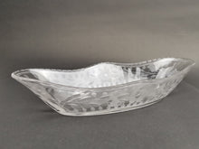 Load image into Gallery viewer, Antique Clear Glass Bowl Dish with Etched Flowers Early 1900&#39;s Original
