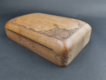 Load image into Gallery viewer, Vintage Jewelry or Trinket Box Carved Wood Wooden
