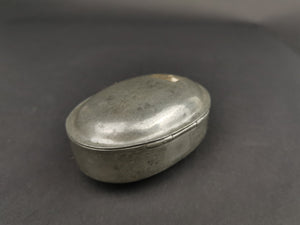 Antique Silver Metal Miners Snuff or Tobacco Box Case Victorian 1800's Original Mining Memorabilia