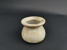 Load image into Gallery viewer, Vintage Carved Marble Bowl with Sgraffito Drawings on All Sides Hand Made Original
