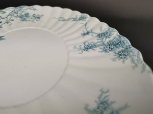 Antique Victorian Serving Platter Plate Blue and White Transferware Transfer Ware Colonial Pottery Flow Blue Clifford Made in England 1800's