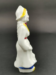 Vintage Dutch Lady Bottle Figurine Figural Novelty 1920's - 1930's Original Ceramic Pottery Hand Painted