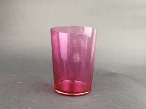 Antique Juice Glass Cup Pink Cranberry Glass Late 1800's - Early 1900's