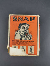 Load image into Gallery viewer, Antique SNAP Playing Cards Card Game John Jaques Complete Set in Original Box 64 Cards Original Series Set 1 and 2
