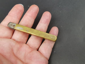 Vintage Folding Manicure Nail Tools Set in Original Brass Metal Case Early 1900's Original