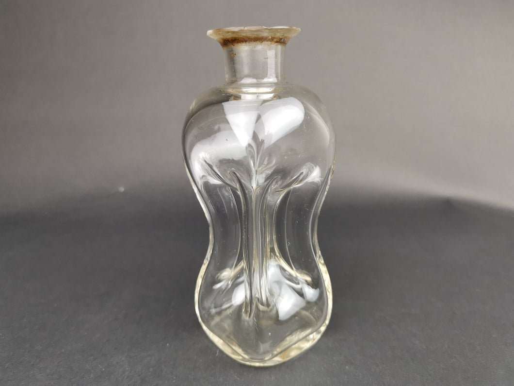 Antique Dimple Glass Perfume Bottle Victorian Late 1800's