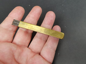Vintage Folding Manicure Nail Tools Set in Original Brass Metal Case Early 1900's Original