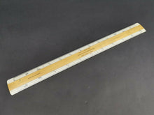 Load image into Gallery viewer, Antique Wood and Bovine Bone Engineers Ruler Measuring Rule Made By Morison Bros Glasgow Scotland Early 1900&#39;s Scottish Engineering Tool
