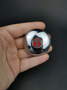 Vintage Paperweight Art Deco Red Enamel and Silver Made in England