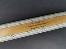 Load image into Gallery viewer, Antique Wood and Bovine Bone Engineers Ruler Measuring Rule Made By Morison Bros Glasgow Scotland Early 1900&#39;s Scottish Engineering Tool

