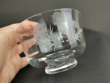Load image into Gallery viewer, Vintage Edinburgh Crystal Glass Bowl with Etched Flowers Original Signed Made in Scotland
