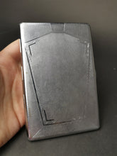 Load image into Gallery viewer, Vintage Art Deco Cigarette or Card Case Silver Chrome Metal 1920&#39;s - 1930&#39;s Original
