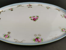 Load image into Gallery viewer, Antique Noritake Japanese Porcelain Vanity Tray Hand Painted Oval Early 1900&#39;s Original Decorative Ceramic Porcelain Made in Japan
