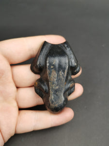 Antique Cast Iron Metal Frog Paperweight Figurine Early 1900's