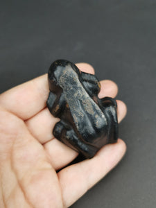 Antique Cast Iron Metal Frog Paperweight Figurine Early 1900's