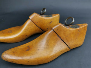 Antique Wooden Shoe or Boot Last Molds Comet Shoe Tree Wood and Metal Cobblers Victorian Late 1800's Original Left and Right Adjustable