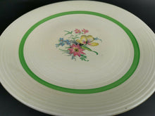 Load image into Gallery viewer, Vintage Cake Stand with Pedestal Crown Ducal Ceramic Pottery Yellow and Green with Pastel Flowers

