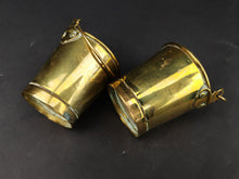 Load image into Gallery viewer, Vintage Pail Buckets Miniature Brass Metal Set of 2 Pair Early 1900&#39;s Made in England
