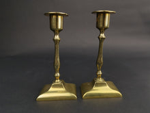 Load image into Gallery viewer, Antique Candlesticks Pair Candle Holders Set of 2 Pair Solid Brass Late 1800&#39;s - Early 1900&#39;s Original
