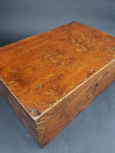 Load image into Gallery viewer, Antique Sewing or Jewelry Box with Removable Tray with Compartments Wood Wooden Early 1900&#39;s Original
