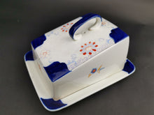 Load image into Gallery viewer, Vintage Cheese or Butter Dish Ceramic Pottery Art Deco 1920&#39;s Original Made in England
