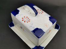 Load image into Gallery viewer, Vintage Cheese or Butter Dish Ceramic Pottery Art Deco 1920&#39;s Original Made in England
