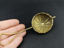 Load image into Gallery viewer, Vintage Over Cup Tea Strainer or Tea Bag Holder Woven Brass Metal Wire 1940&#39;s
