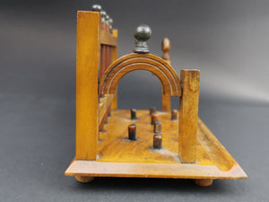 Antique Fountain Pen or Thread Spool and Needle Holder Stand 1800's Original Wooden